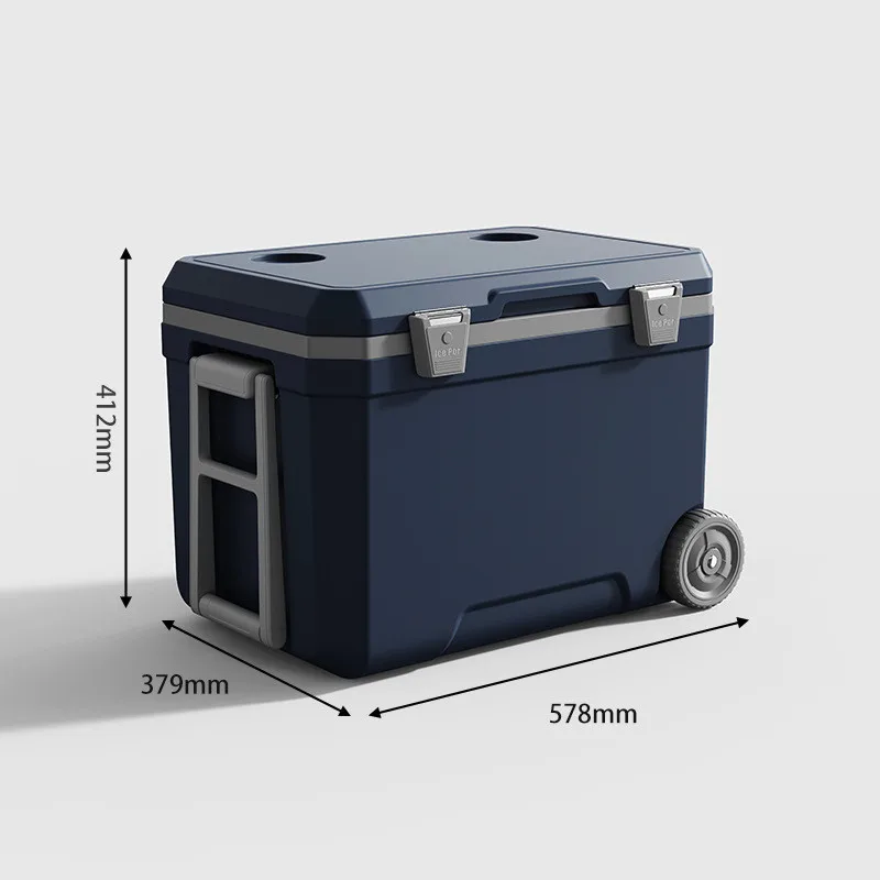 Outdoor Camping Food - Large Capacity Cooler Icebox 45L Outdoor