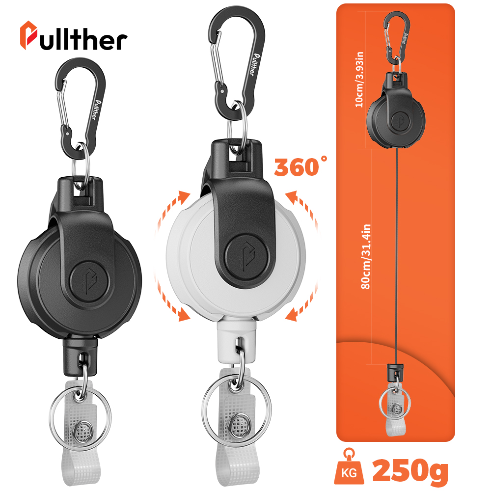 Outdoor Camping Logo - Retractable Key‌ Chain for man Reel‌