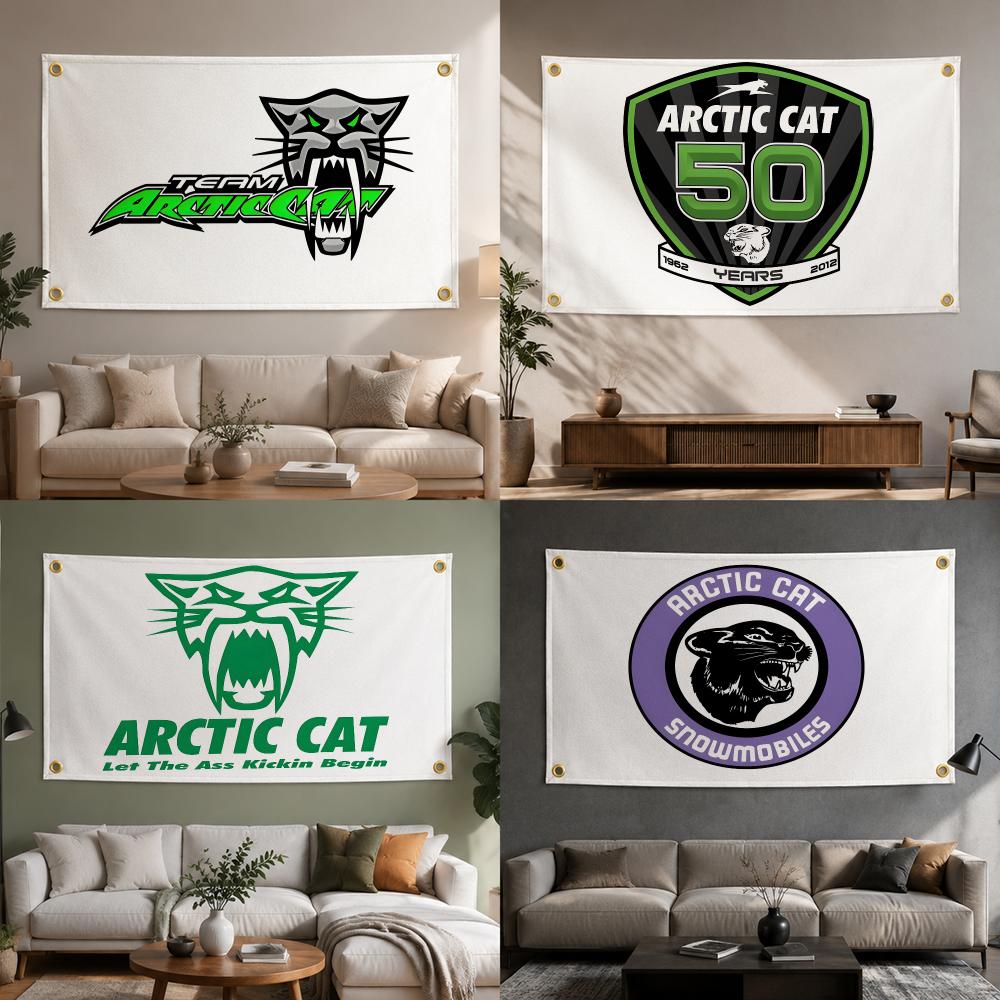 Outdoor Camping Brands - Powersports Brand Arctic Cat Flags Fashion