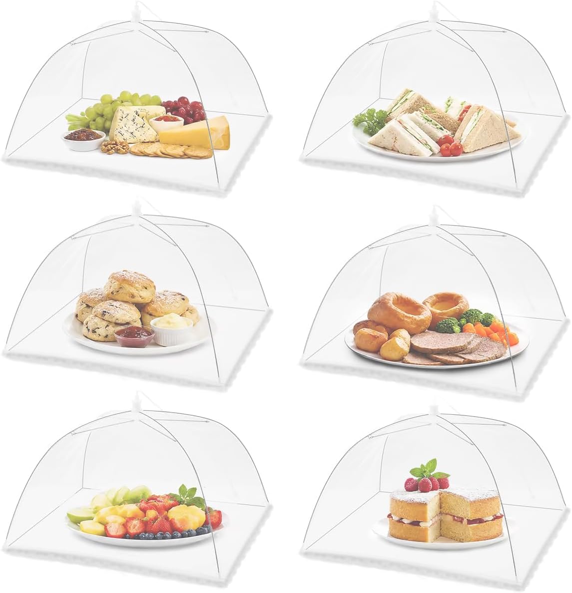 Outdoor Camping Food - (6 Pack) Mesh Food Covers Tent