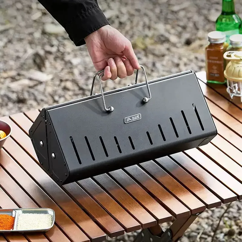 Outdoor Camping Stove - Portable Folding Wood Charcoal BBQ Grill