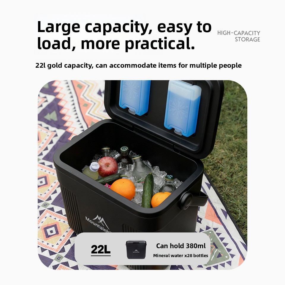 Outdoor Camping Food - Mountainhiker 22L Black Knight Portable Refrigerator