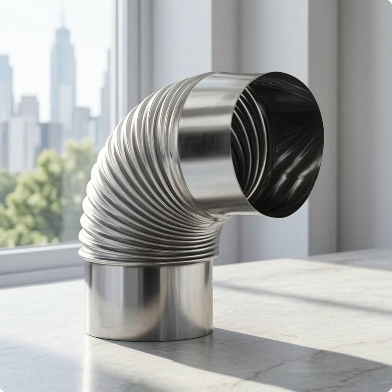 Outdoor Camping Stove - Durable Stainless Steel Elbow Chimney for