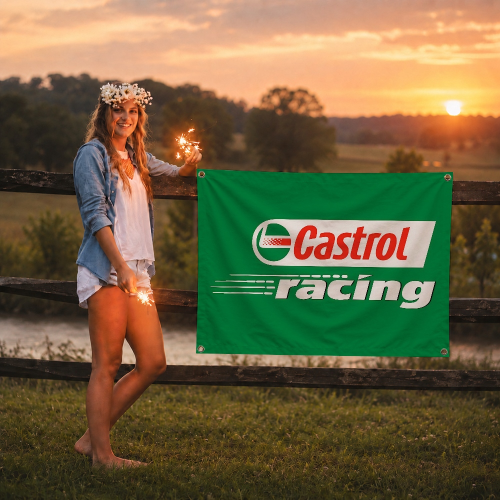 C-Castrol Moto Oil Brand Flag  - Outdoor Camping Brands review and price