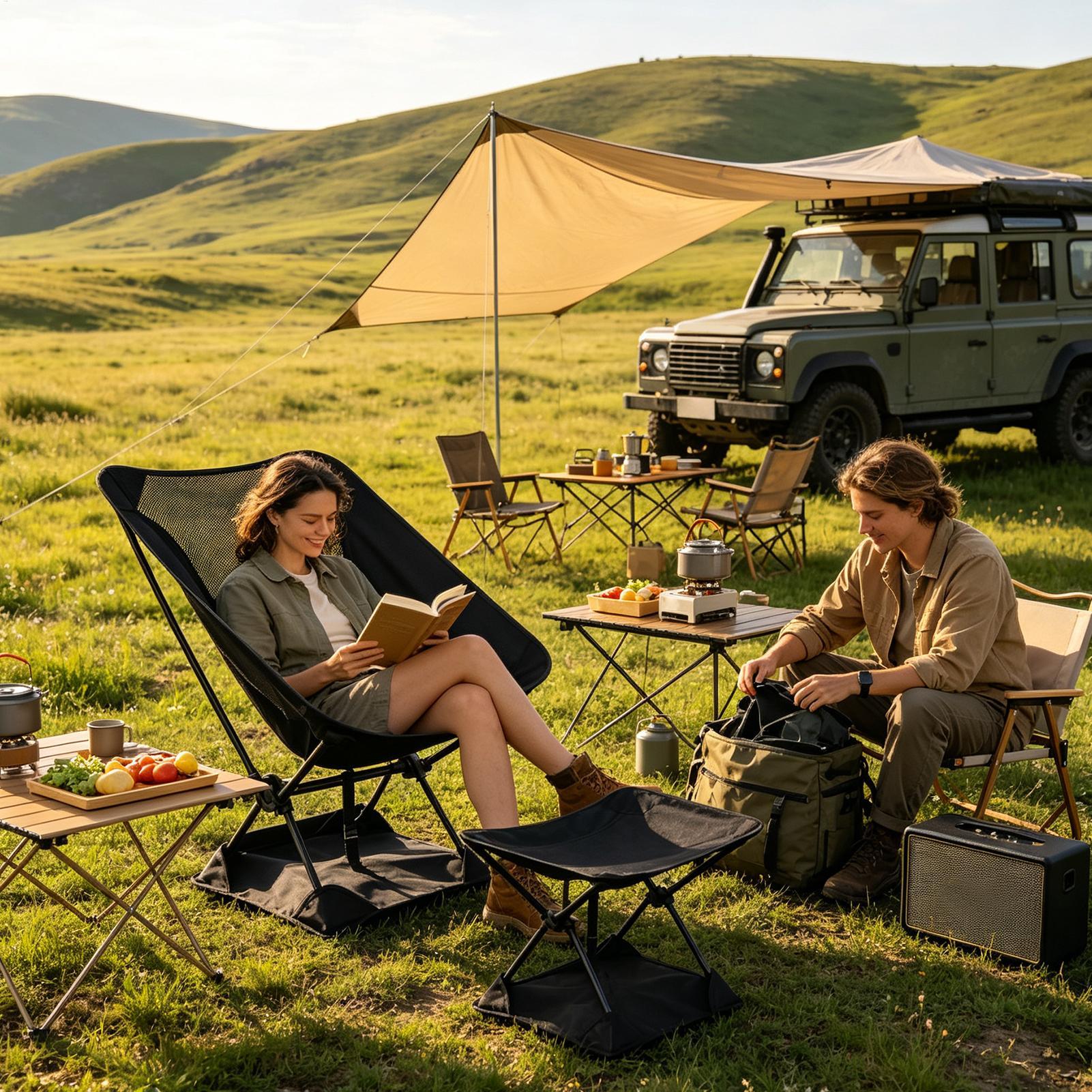 Ground Sheet Camp Chairs Light - Outdoor Camping Recliner Chairs review and price