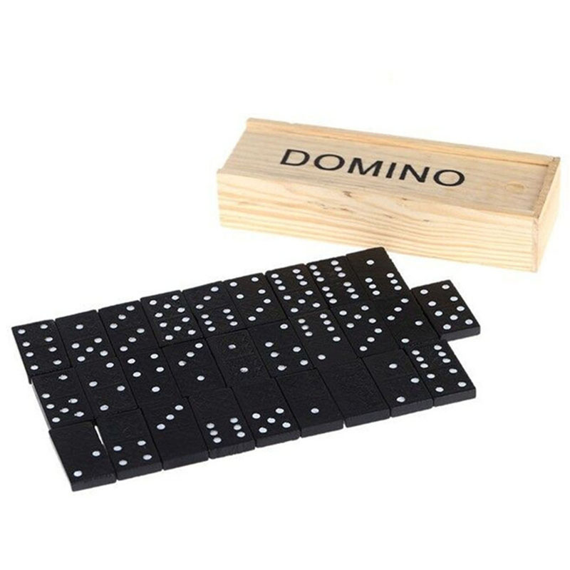 28pcs/Set Wooden Domino Board  - Outdoor Camping Games For Kids review and price