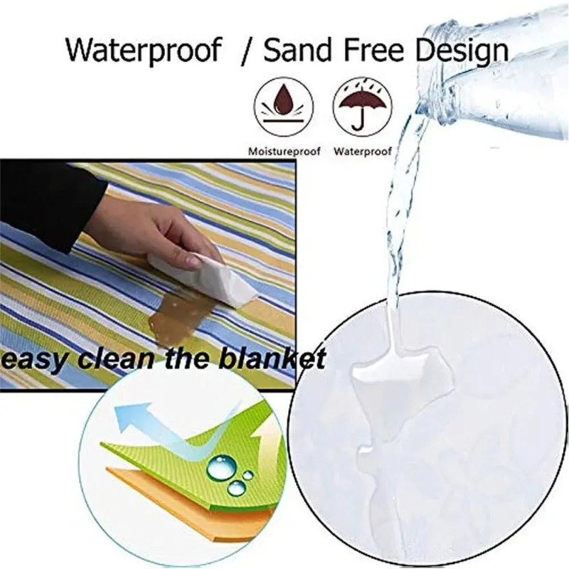 Camping Beach Mat Plaid Portab - Outdoor Camping Rugs review and price