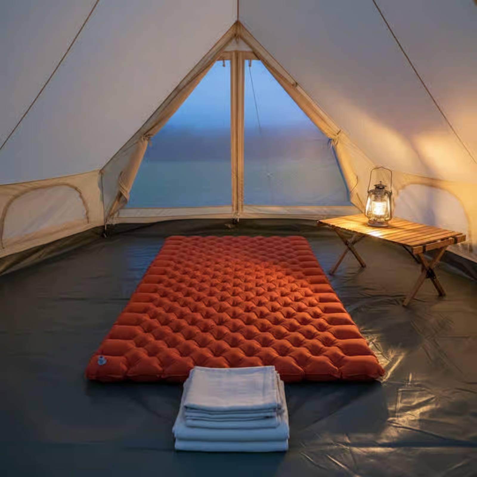 Inflatable Camping Mat Nylon T - Outdoor Camping Rugs review and price