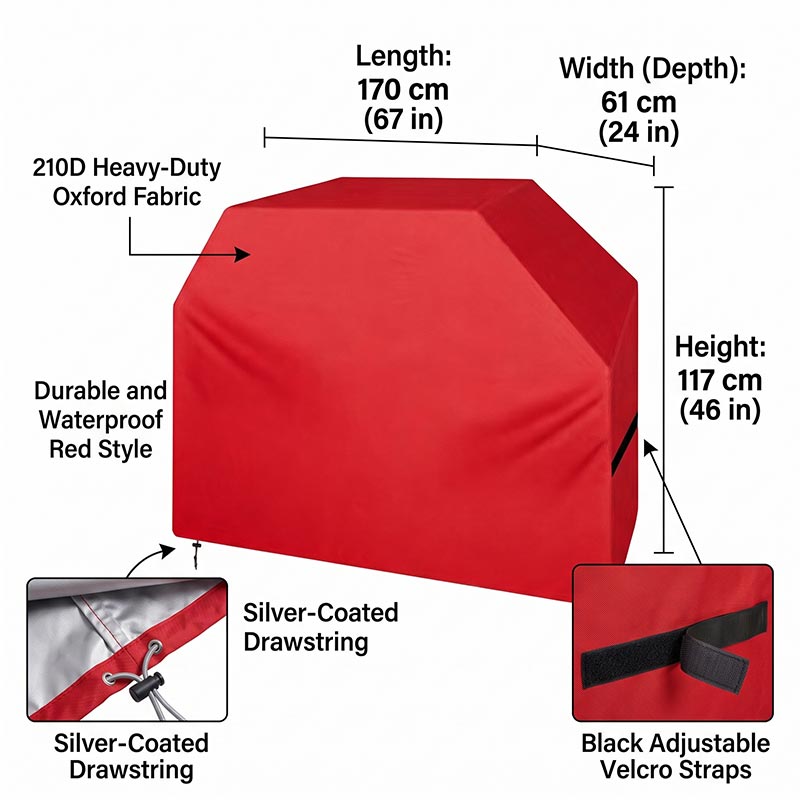 210D BBQ Cover Dustproof Water - Outdoor Camping Stove review and price
