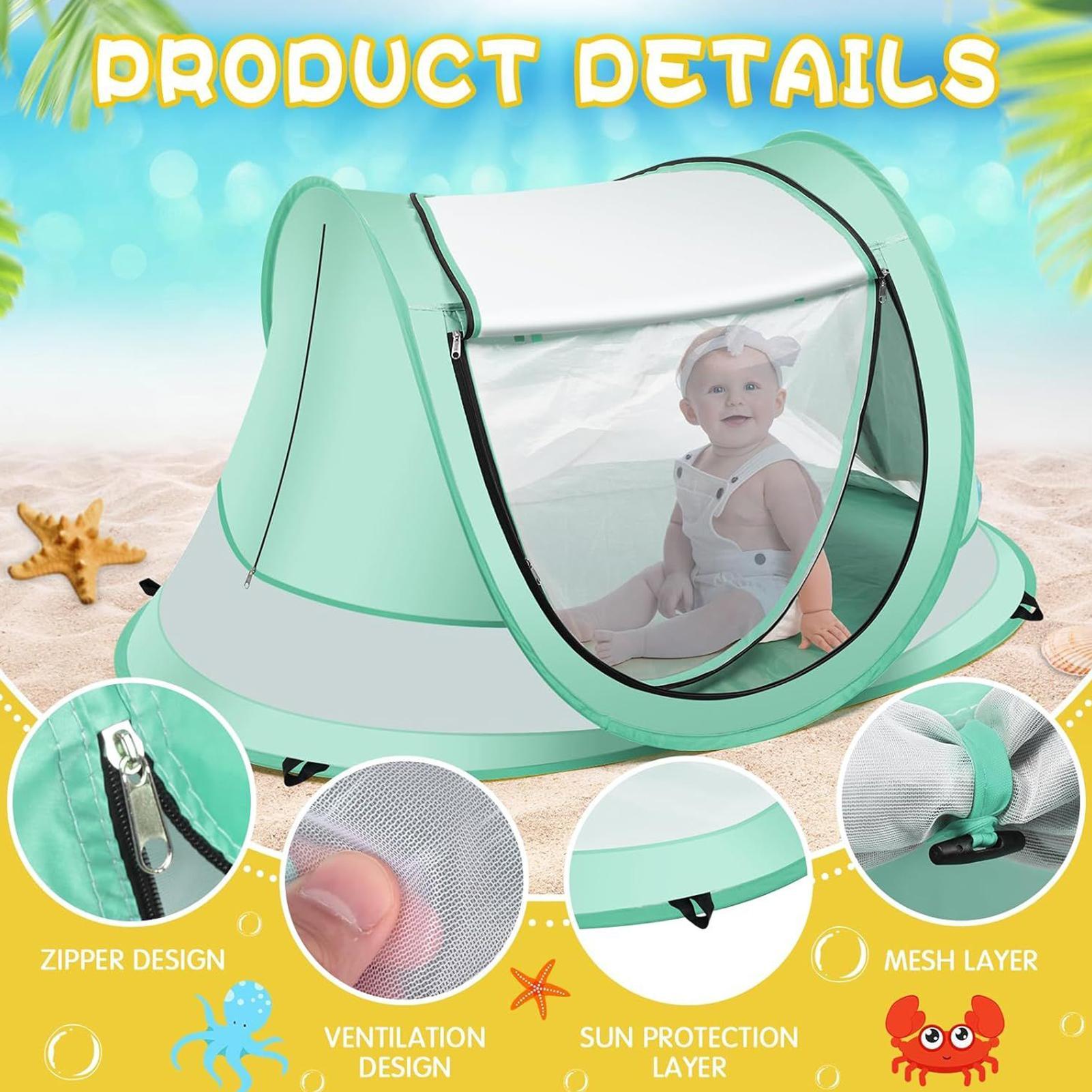 Kids Beach Tent UPF 50 Childre - Outdoor Camping Games For Kids review and price