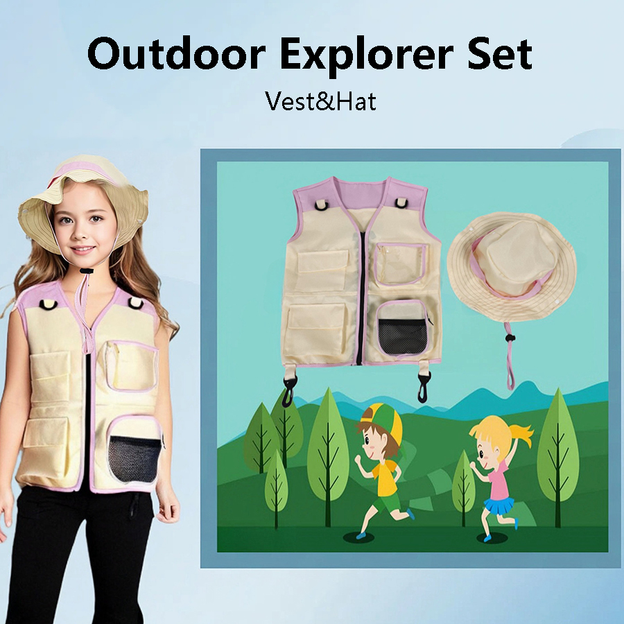 Children Explorer Vest Hat Sui - Outdoor Camping Activities For Kids review and price