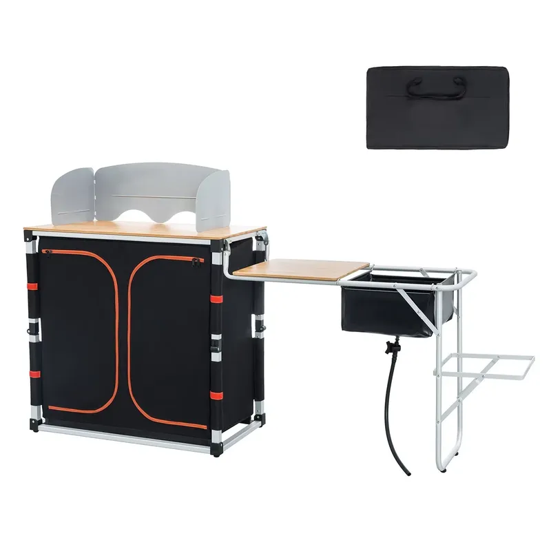 Portable Folding Camping Table - Outdoor Camping Kitchen With Sink review and price