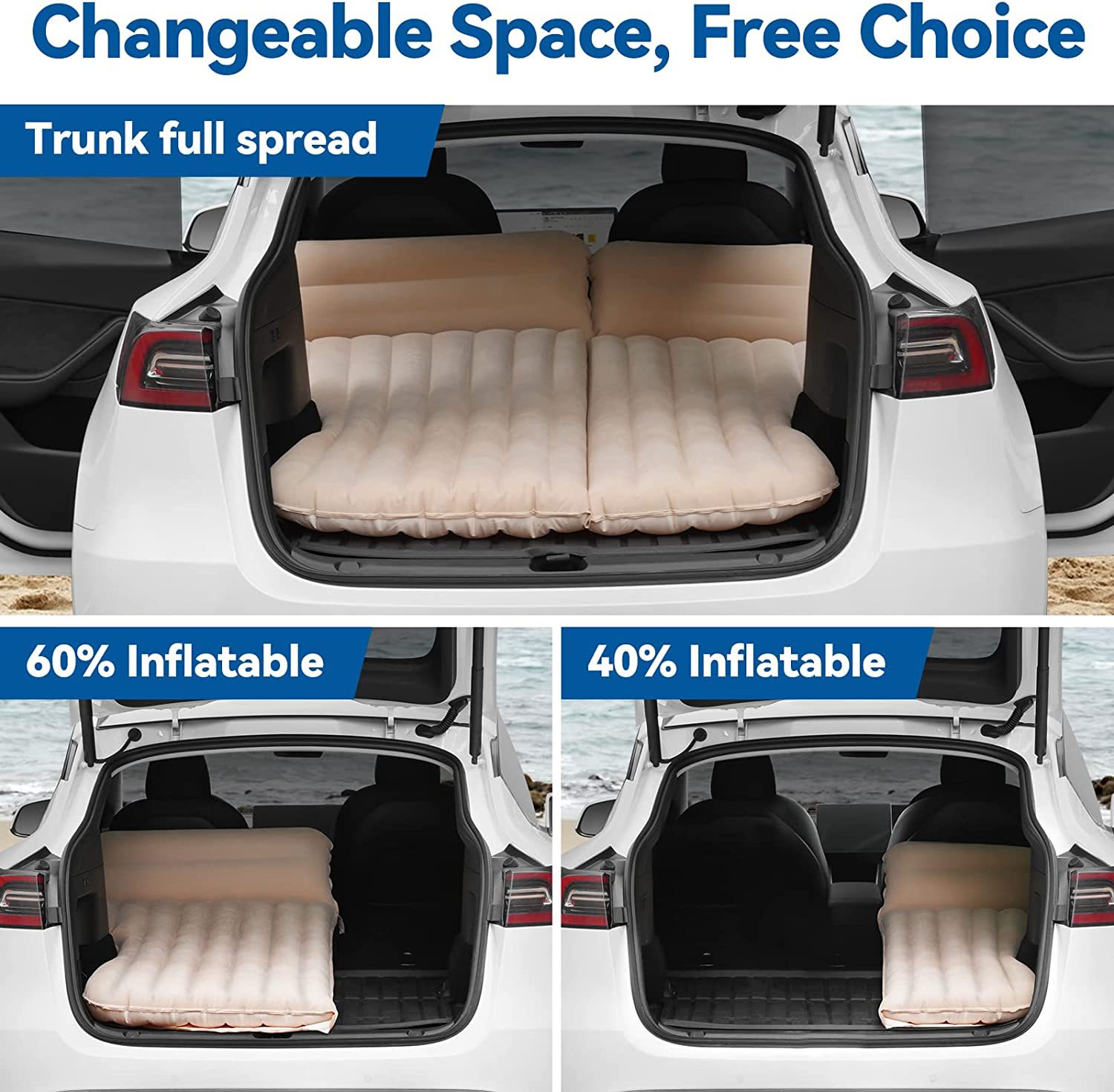 Car Inflatable Bed For Tesla M - Outdoor Camping Mattress review and price