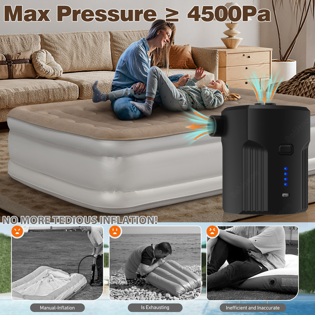 Portable Electric Air Pump for - Outdoor Camping Mattress review and price
