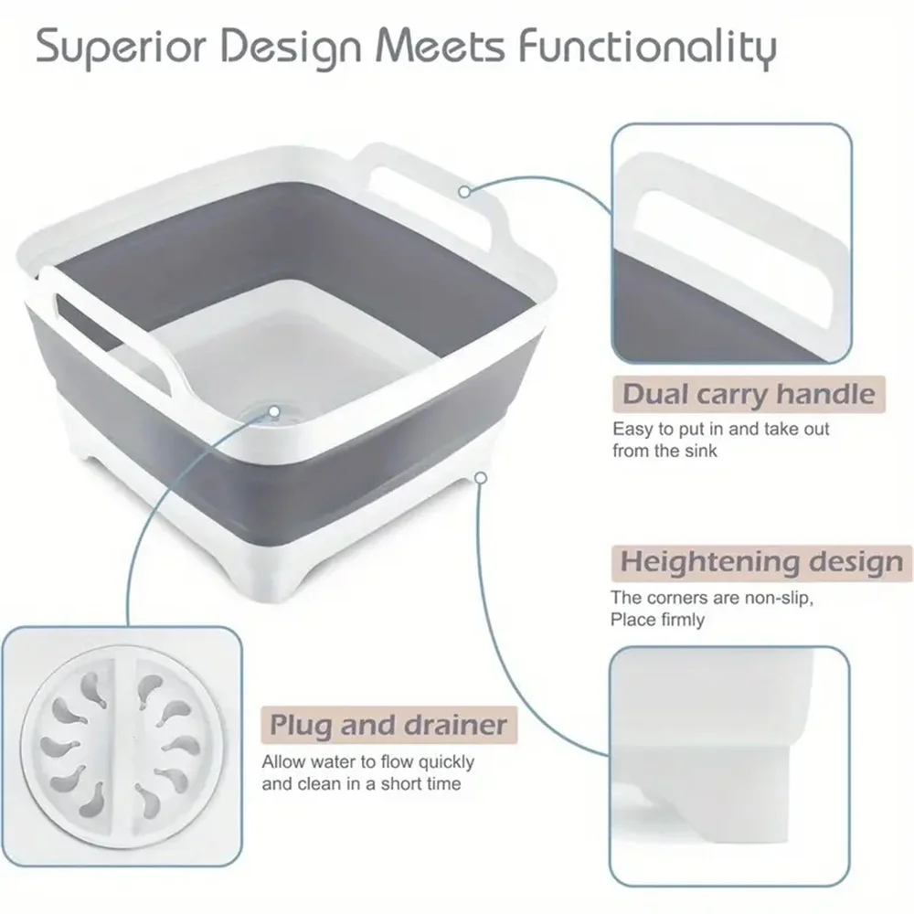 1Pc Square Fruit Vegetable Was - Outdoor Camping Kitchen With Sink review and price