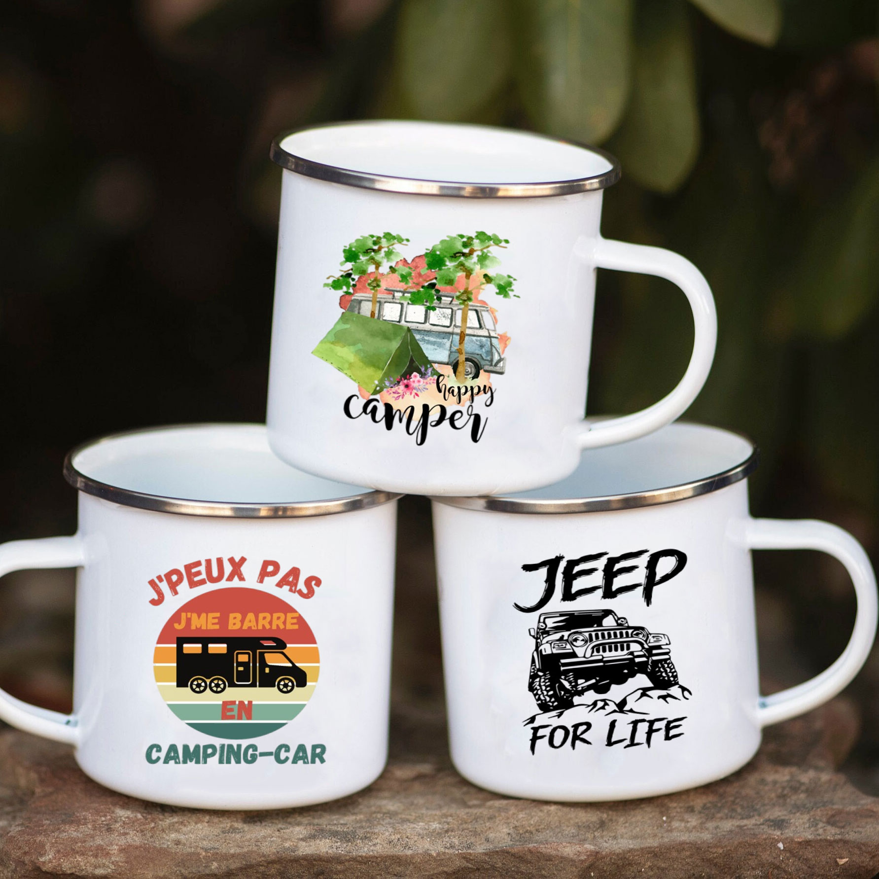 Camping Car Enamel Mug Adventu - Outdoor Camping Ideas review and price