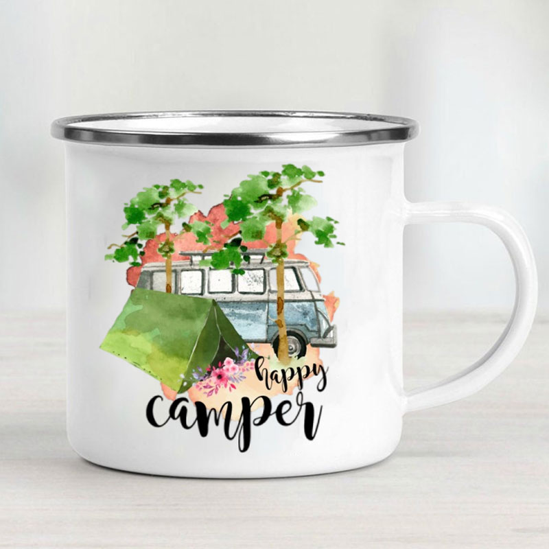 Camping Car Enamel Mug Adventu - Outdoor Camping Ideas review and price